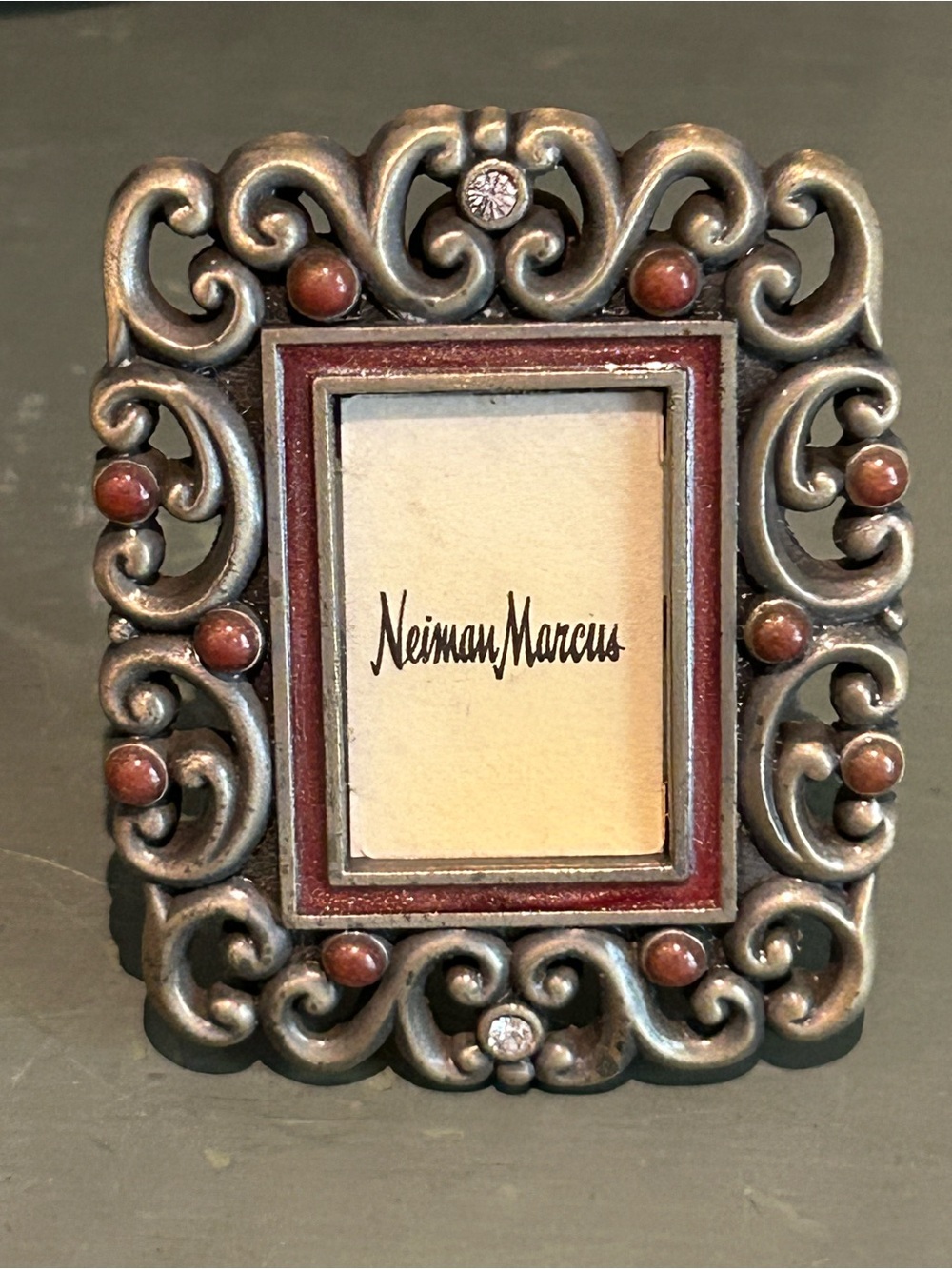 Jay Strongwater for Neiman Marcus Mini Photo Frame Easel and Clip Vintage